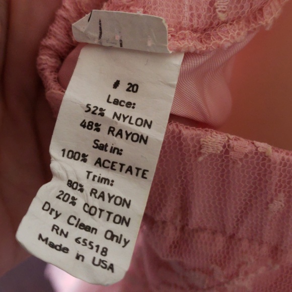 VTG Patra Nylon Rayon Lace Lined 2 Piece Skirt Set  Size 9/10 Large Made in USA - Picture 6 of 7